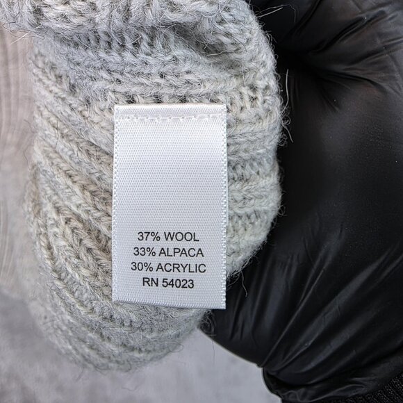 Banana Republic Sweater Womens M/L Gray Alpaca Open Front Shawl Collar Cardigan - Picture 7 of 9